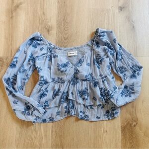 Hollister Light Blue Floral Top